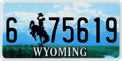WY license plate 675619