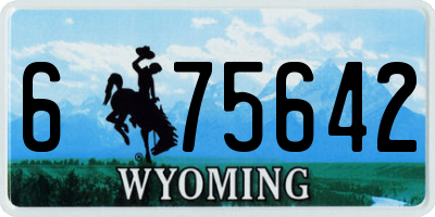 WY license plate 675642