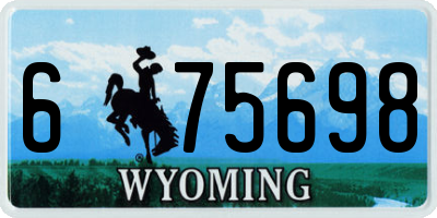 WY license plate 675698