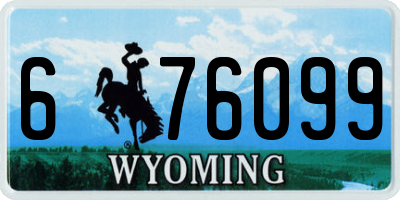 WY license plate 676099