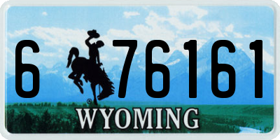 WY license plate 676161