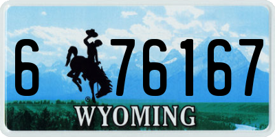 WY license plate 676167