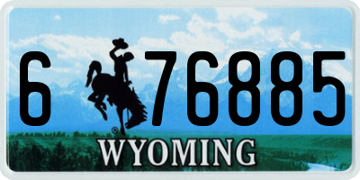 WY license plate 676885