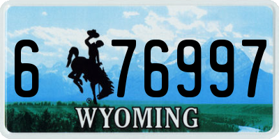 WY license plate 676997
