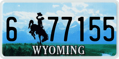 WY license plate 677155