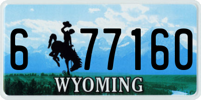 WY license plate 677160
