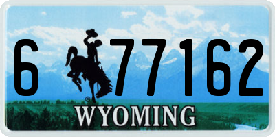 WY license plate 677162