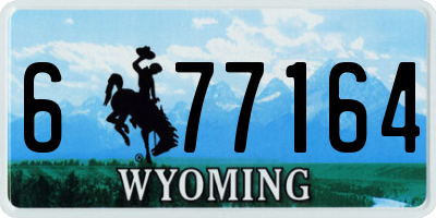 WY license plate 677164