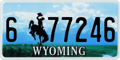 WY license plate 677246