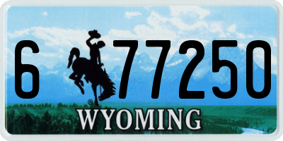 WY license plate 677250