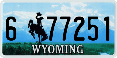 WY license plate 677251