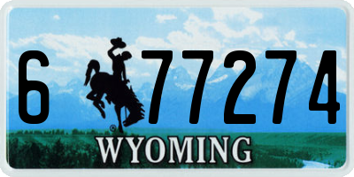 WY license plate 677274