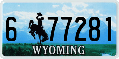 WY license plate 677281