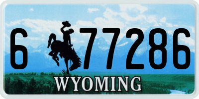 WY license plate 677286