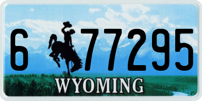 WY license plate 677295