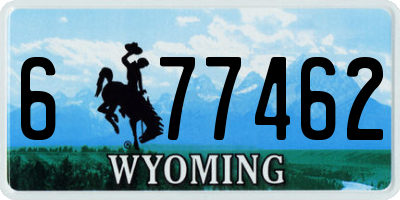 WY license plate 677462