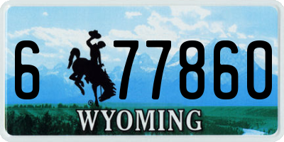 WY license plate 677860