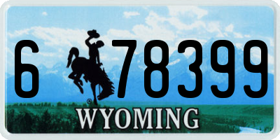 WY license plate 678399
