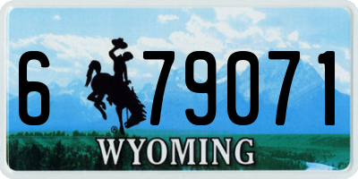 WY license plate 679071