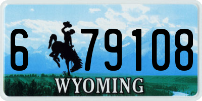 WY license plate 679108