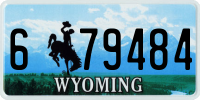 WY license plate 679484