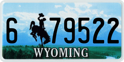 WY license plate 679522