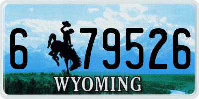 WY license plate 679526