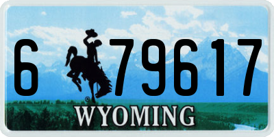 WY license plate 679617