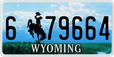 WY license plate 679664