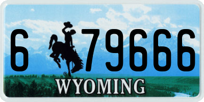 WY license plate 679666