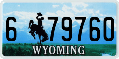 WY license plate 679760