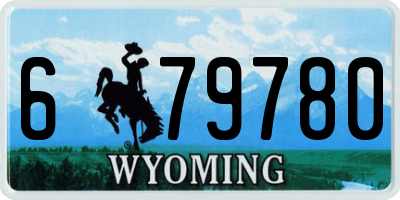 WY license plate 679780