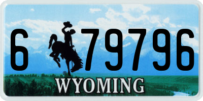 WY license plate 679796