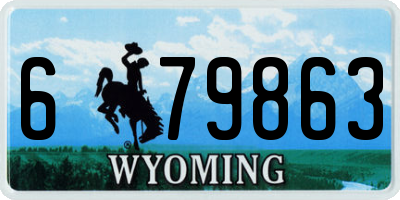 WY license plate 679863