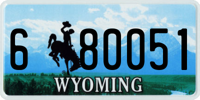 WY license plate 680051