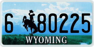 WY license plate 680225