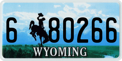 WY license plate 680266