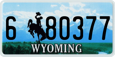 WY license plate 680377