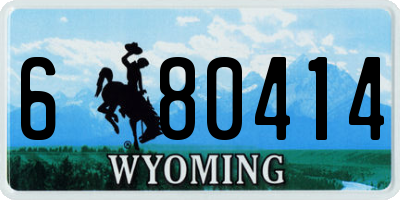 WY license plate 680414