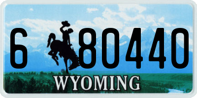 WY license plate 680440