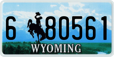 WY license plate 680561