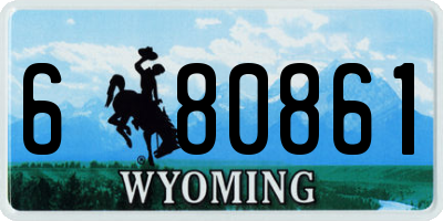 WY license plate 680861
