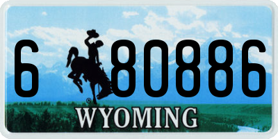 WY license plate 680886