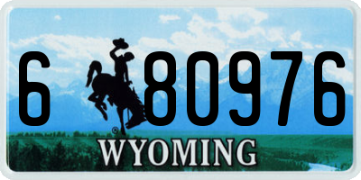 WY license plate 680976
