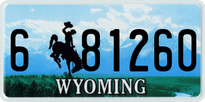 WY license plate 681260