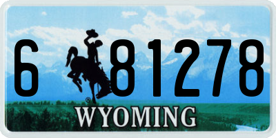 WY license plate 681278