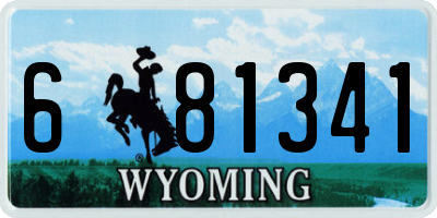 WY license plate 681341