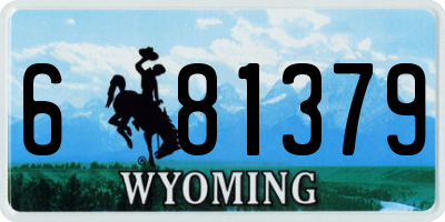 WY license plate 681379