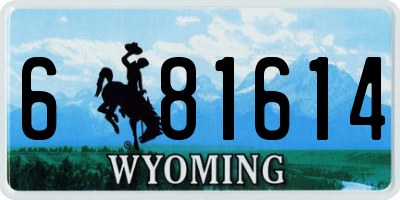 WY license plate 681614