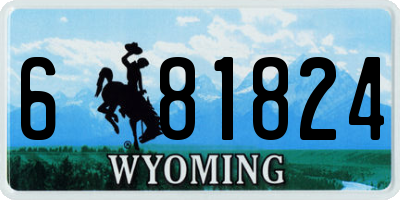 WY license plate 681824